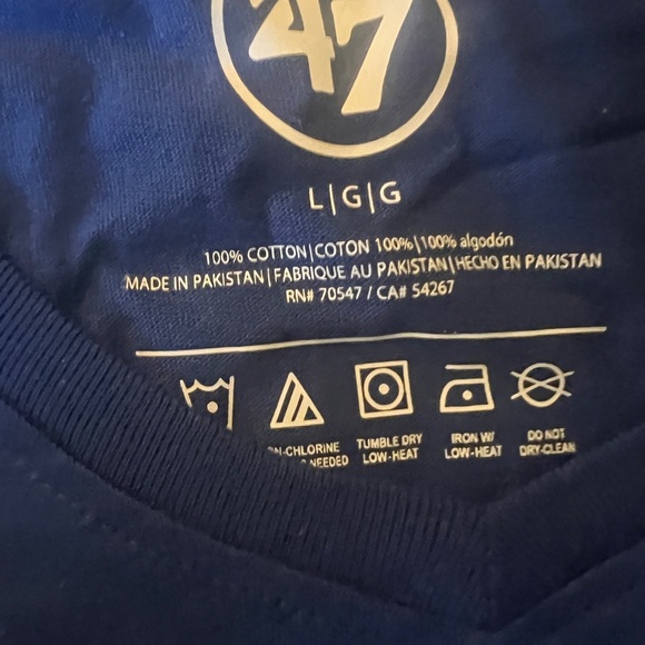 47 Women's Royal Blue V-Neck Tee - Picture 3 of 7